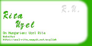 rita uzel business card